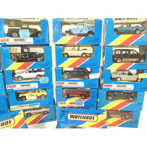 134 - A Collection of Boxed Matchbox Cars all in very good Condition.