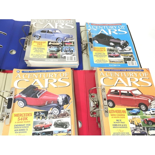 143 - 2 Boxes Containing a Collection of A Century Of Cars with Binders.