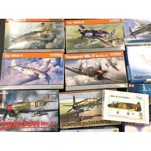 162 - 2 Boxes containing a Collection of Various Aircraft Model Kits.(2).