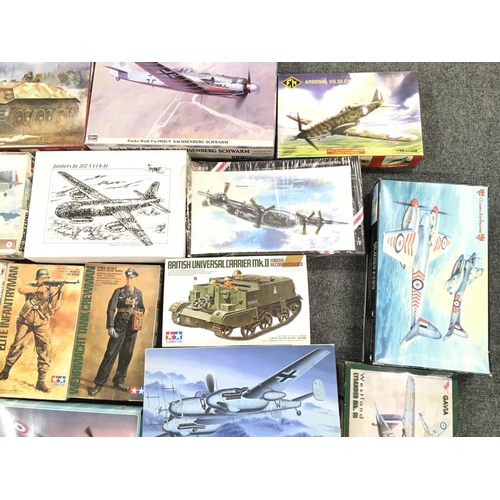 165 - A Collection of Various Model Kits Including Figures, planes and Tanks.(2).