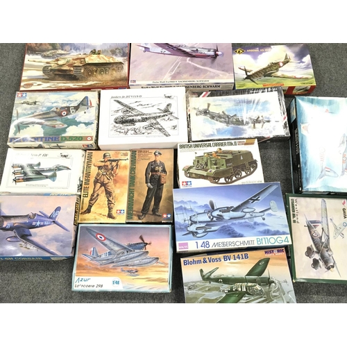 165 - A Collection of Various Model Kits Including Figures, planes and Tanks.(2).