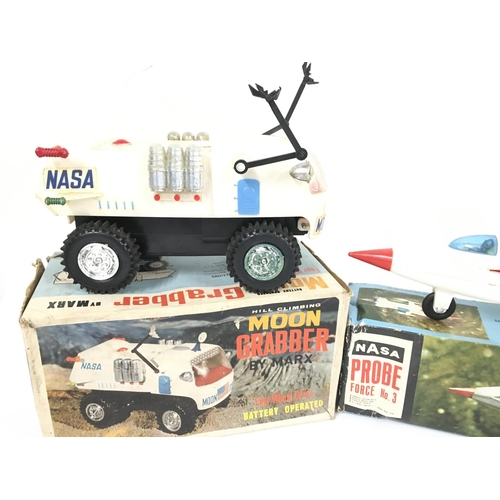 169 - A Boxed Marx Toys Moon Grabber(Dish Missing) and a NASA Probe Force 3.