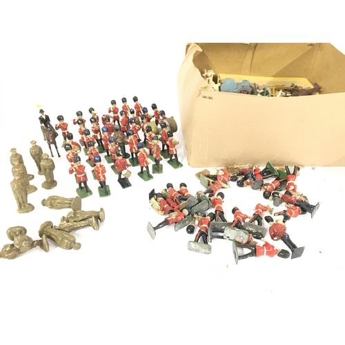 185 - A Collection of Vintage Lead. Resin. Plastic Soldiers and Animals.