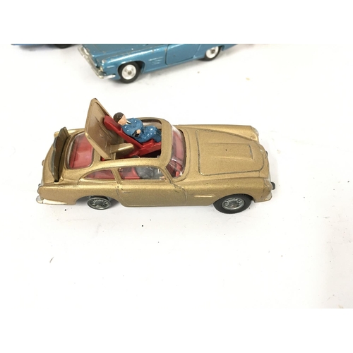 197 - A Collection of 5 Corgi Cars Including a DB5 with Part Box.