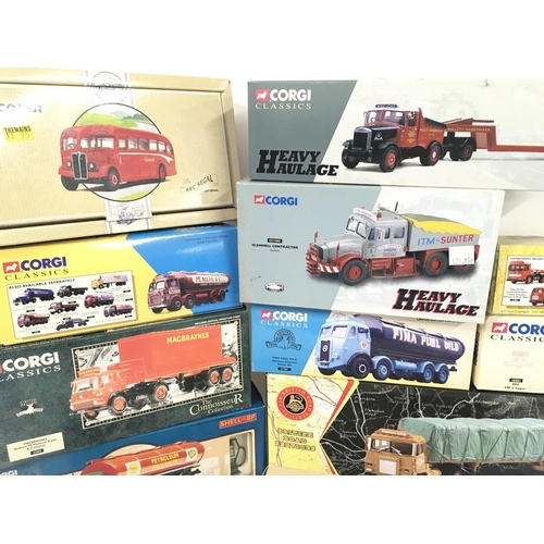 225 - A Collection of Corgi Classics including Buses. Lorrys Etc.