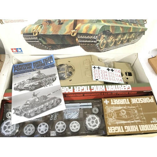 228 - A Boxed Tamika German King Tiger Tank. 1:16 Scale.