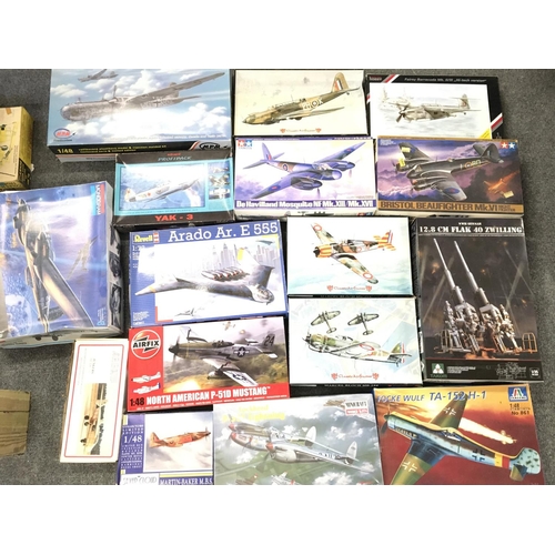 229 - 2 X Boxes Containing Various Model kits including Revell. Italeri. Etc.