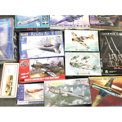 229 - 2 X Boxes Containing Various Model kits including Revell. Italeri. Etc.