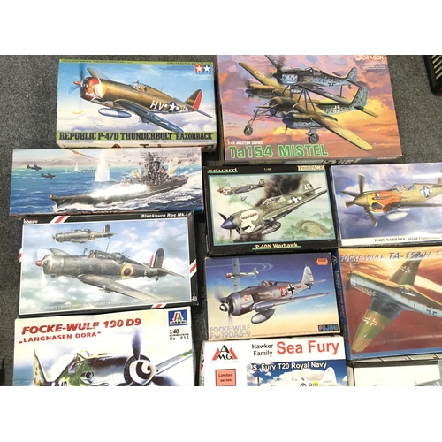 231 - A Box Containing a Collection Of Various Model kits Including Italeri. Tamiya etc.