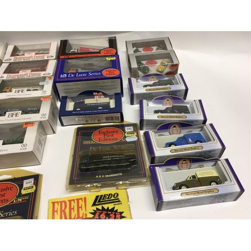 235 - A collection of 24 assorted model cars by EFE. Lledo.Oxford. All are in their original packaging.