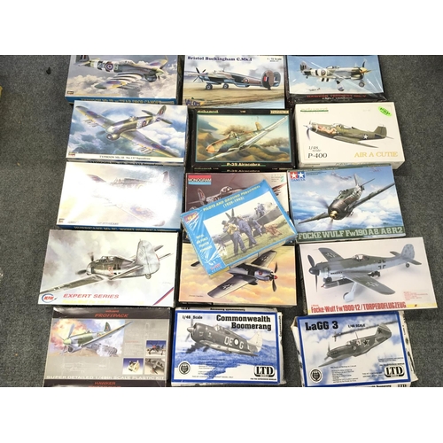 237 - A Collection of Various Aircraft Model Kits. Including Tamiya Monogram etc.