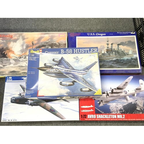 238 - 5 X Model kits including Airfix. Revell. ICM. Glen Coe Models And Trumpeter.(5)