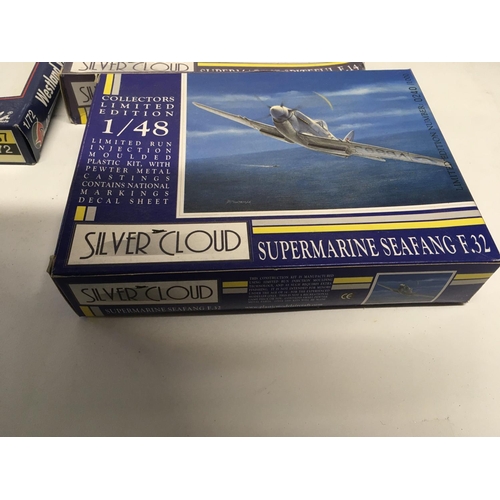 241 - Collection of six aircraft model kits by Silver Cloud. Classic Airframes. Paula. Ace. All in origina... 