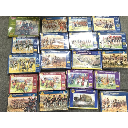 316 - A Collection of Figure Model Kits Including Italeri. Zvezda.