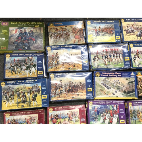 316 - A Collection of Figure Model Kits Including Italeri. Zvezda.