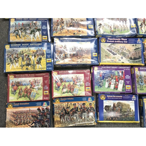 316 - A Collection of Figure Model Kits Including Italeri. Zvezda.