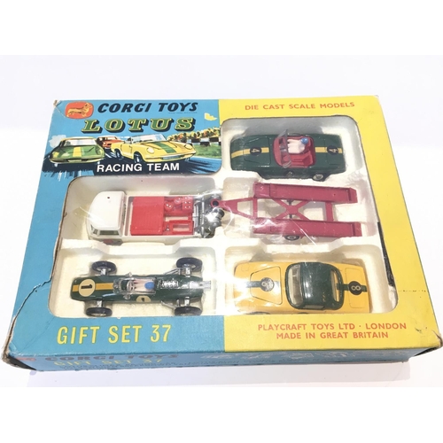 32 - A Boxed Corgi Gift Set #37 Lotus Racing Team.