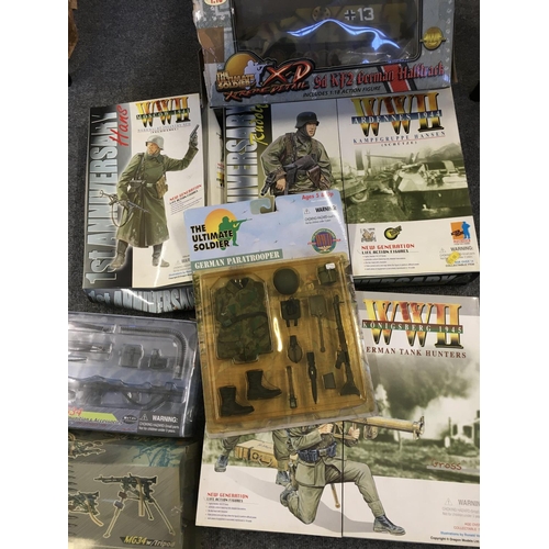 336 - A Collection of Boxed Dragon WWII Figures and Accessories.