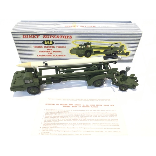 34 - A Boxed Dinky Supertoys Missle Erector Vehicle with Corporal Missile and Launching Pad #666.