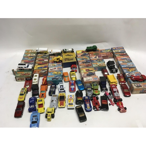 345 - A Collection of Matchbox model cars mainly boxed with some loose.