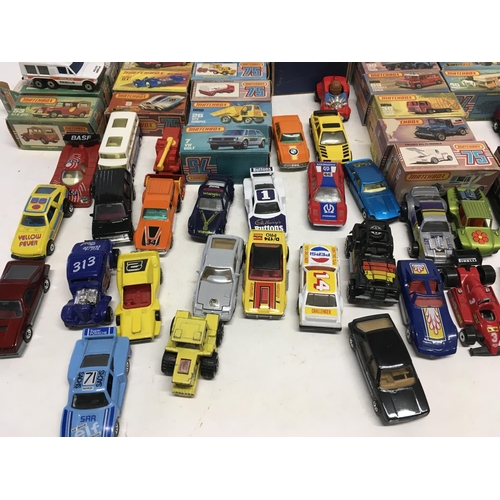 345 - A Collection of Matchbox model cars mainly boxed with some loose.