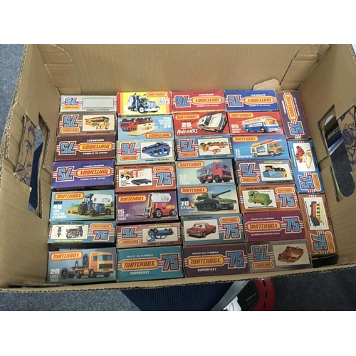 345 - A Collection of Matchbox model cars mainly boxed with some loose.