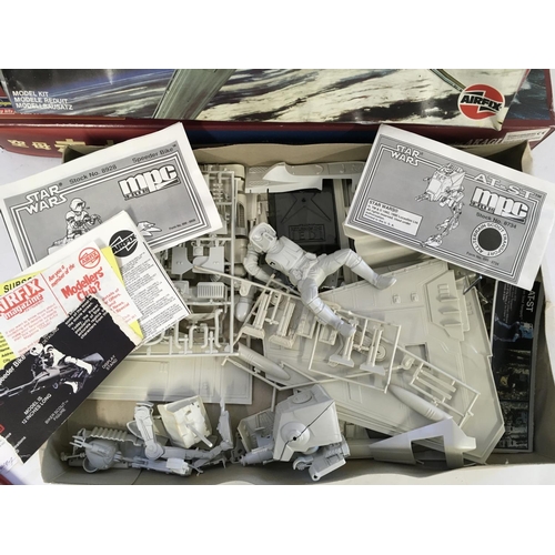 351 - A Boxed Airfix Star Wars Shuttle Tydirium with other Vehicles and a Hasegawa Aircraft Carrier.(2).