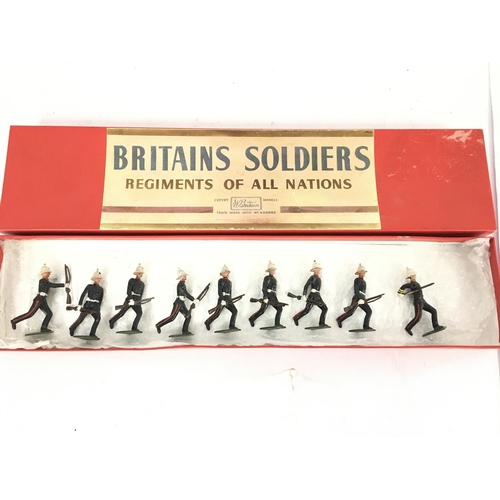 364 - A Post War Britains Royal Maines At Trail #97 in repro Box.