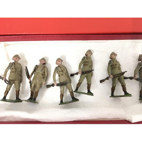 367 - A Britains Set #110 WW1 Devonshire Regiment x10 in Repro Box.