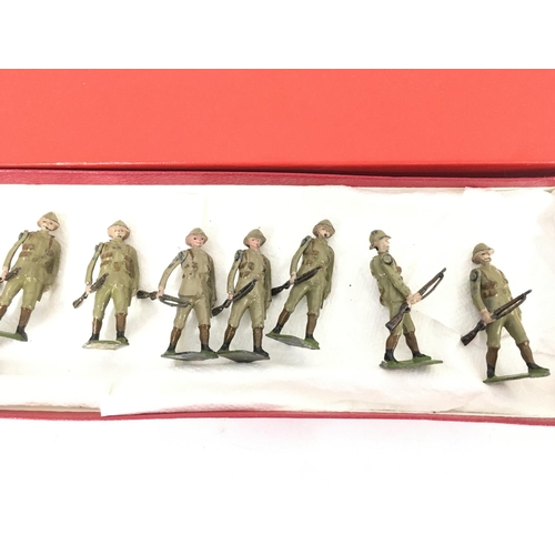 367 - A Britains Set #110 WW1 Devonshire Regiment x10 in Repro Box.