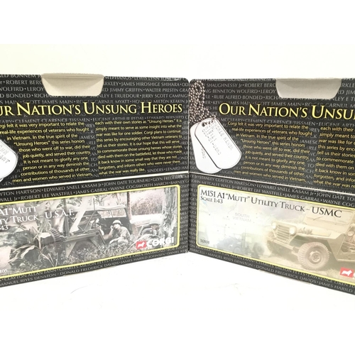 377 - 2 X Boxed Corgi Vietnam War Unsung Heroes and a 60th Anniversary Half Track.