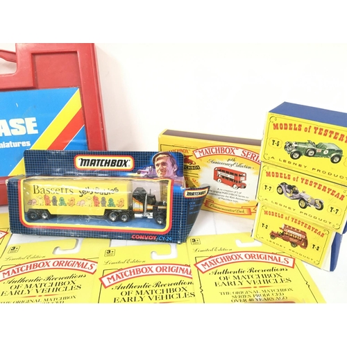 380 - A Matchbox Carrycase and A Collection of Matchbox Originals on Blister Cards also Models of Yesterye... 