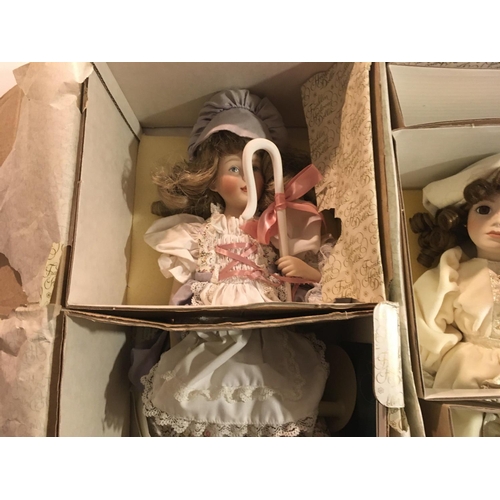 381 - A Collection of seven Collectable porcelain dolls.