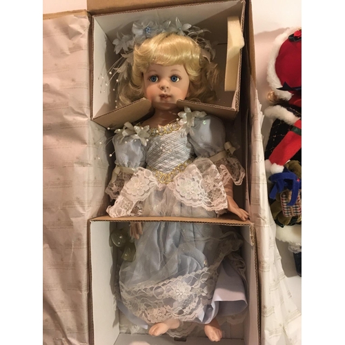 382 - A collection of four Collectable porcelain dolls.