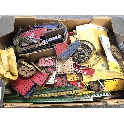 388 - A Box Containing A large Collection of Various Meccano Parts.