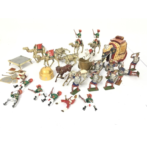 391 - A 1950s Jo Hill Co Roman Chariots From Quo Vardis Set plus an Early Indian State Elephant and Early ... 