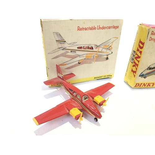 40 - A Boxed Dinky Beechcraft C55 Baron #715. And a Hawker Siddeley H.S. 125 Executive Jet. #723.