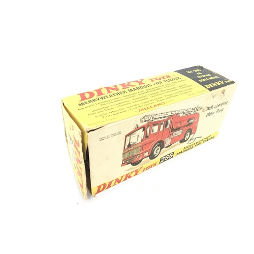 41 - A Boxed Dinky Merryweather Marquis Fire Tender. #285. Box is worn.