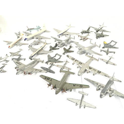 419 - A Collection of Playworn Dinky Toys Aircraft. And Replacement props.