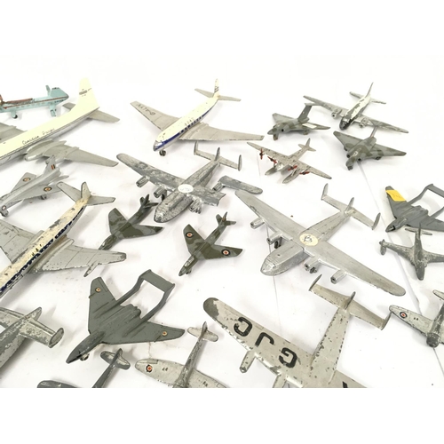 419 - A Collection of Playworn Dinky Toys Aircraft. And Replacement props.