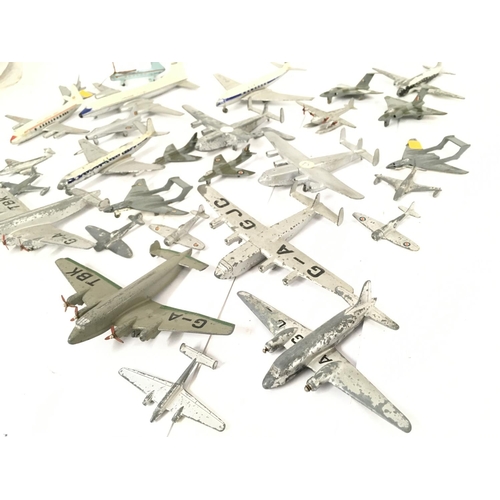 419 - A Collection of Playworn Dinky Toys Aircraft. And Replacement props.