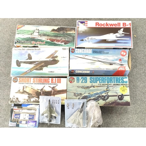 421 - A Box Containing Various Model Kits including AirFix and Revell.