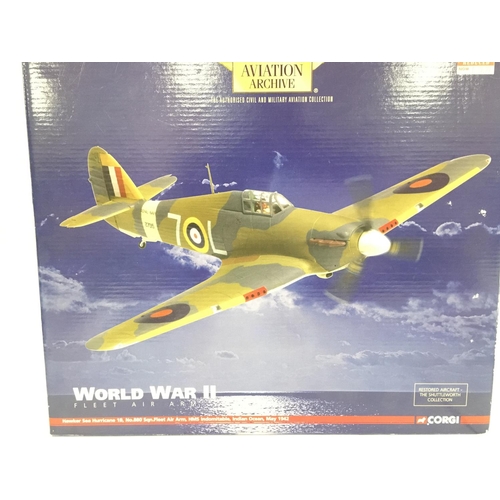 433 - A Boxed Corgi Hawker Sea Hurricane 1B #AA35504.1:32 Scale.