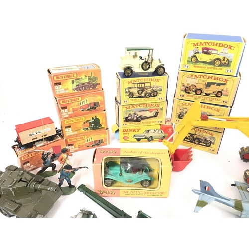 434 - A Collection of Boxed Matchbox. A Boxed Dinky Ford Consul Corsair (Box is Worn) Britains Figures Pla... 