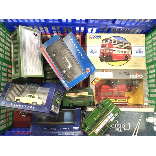 439 - A Box Containing Various Boxed Die-Cast Buses (some loose) and Others. No Reserve.