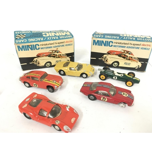 440 - A Collection of Minic Motorway Vehicles with 2 X Boxes.