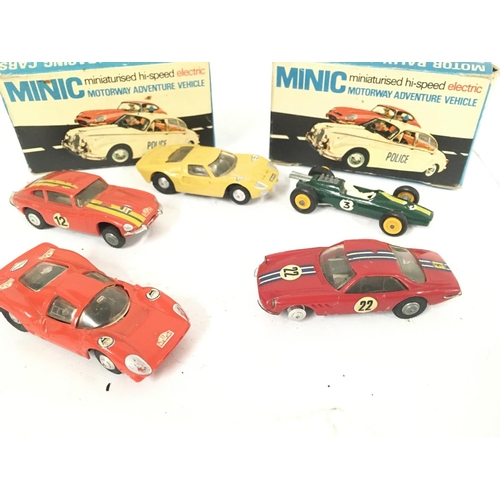 440 - A Collection of Minic Motorway Vehicles with 2 X Boxes.