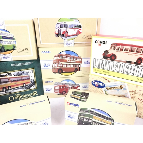 450 - A Collection of Corgi Classic Buses all Boxed.