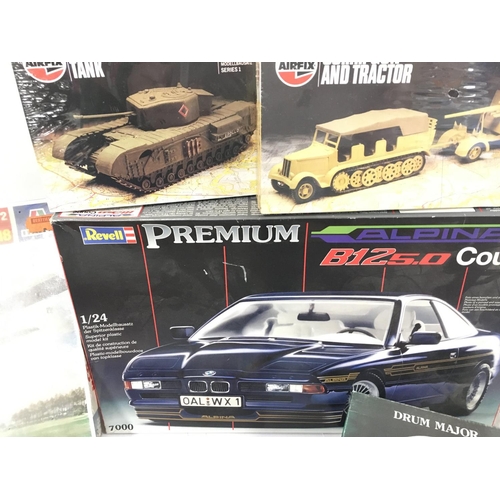 458 - A Collection of Model Kits Including Matchbox. Airfix. Revell Etc.