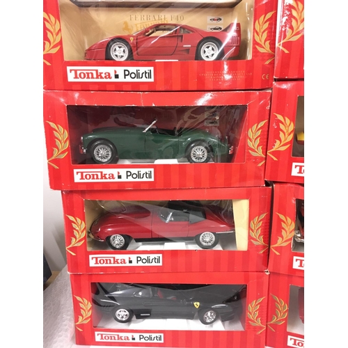 460 - 8 X Tonka Polistil Boxed Die-Cast including Maserati. Ferrari. Jaguar. Etc.